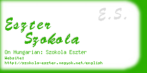 eszter szokola business card